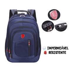 Mochila Grande Unissex Universitaria para Notebook com Cabo Anti-Furto
