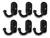 DIAMANTE: PERCHAS CHICA GANCHO BLANCA - NEGRA x 10 unidades - comprar online