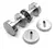 BRONZEN: POMO PLANO 50 MM DESPLAZADO DOBLE BALANCIN DE ACERO INOXIDABLE