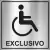 Placa Banheiro 20x20cm PCD/Exclusivo Cadeirante Pvc