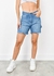 BERMUDA CELESTE JEAN DESFLECADA - comprar online