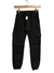 CARGO BABUCHA NEGRO GABARDINA Y BENGALINA