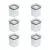 Kit 6 Potes Para Temperos Lumini Quadrados 180ml Paramount