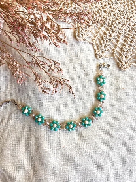 Pulsera de cristales turquesa