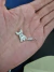 Colar em Prata Pingente Pet Bulldog Francês Zircônia