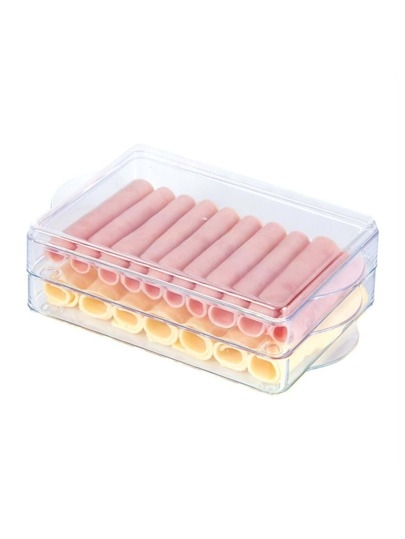 Porta Frios Duplo Transparente Organizador C Divisória Pote