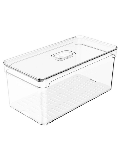 Organizador De Geladeira Com Tampa Clear Fresh 5 Litros