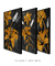 Trio Black n' Gold Flower - Artes Nova Era - Quadros Decorativos