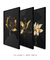 Trio Black Flower - Artes Nova Era - Quadros Decorativos