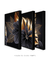 Trio Black n' Gold Leaf - Artes Nova Era - Quadros Decorativos