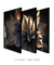 Trio Black n' Gold Leaf - Artes Nova Era - Quadros Decorativos