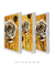 Trio Black n' Gold Rose - Artes Nova Era - Quadros Decorativos