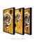 Trio Black n' Gold Rose - Artes Nova Era - Quadros Decorativos