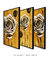 Trio Black n' Gold Rose - Artes Nova Era - Quadros Decorativos