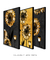 Trio Golden Sunflower - Artes Nova Era - Quadros Decorativos