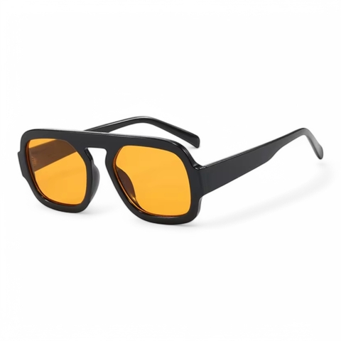 Óculos Cléo - Preto | Laranja - comprar online