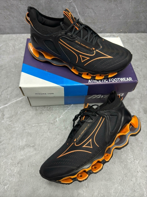 MIZUNO PRO 14 PRETO E LARANJA