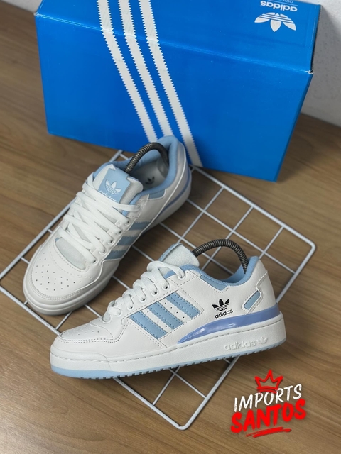 ADIDAS FÓRUM LOW AZUL COM BRANCO