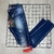 CALÇA CITY DENIN AZUL ESCURO C/TINTAS - comprar online