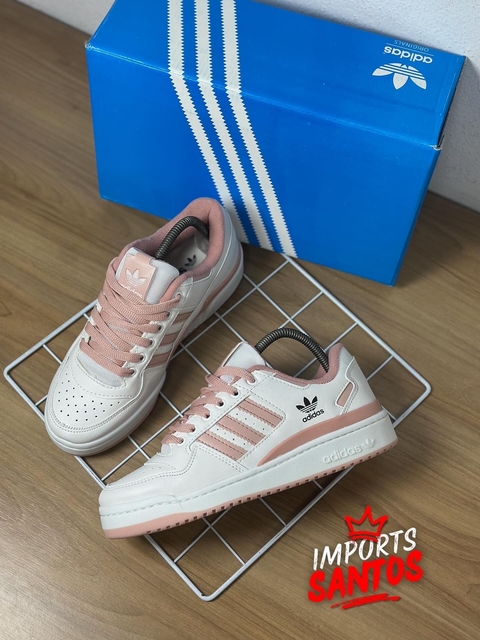 ADIDAS FÓRUM LOW ROSA COM BRANCO