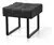 Decorativo Sala Estar Suede Pés De Ferro Puff Banqueta 46x46