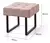 Decorativo Sala Estar Suede Pés De Ferro Puff Banqueta 46x46 - RS Estofados e Móveis