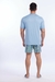 Pijama masculino adulto suede meia manga na internet
