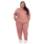 PIJAMA FEMININO DE SUEDE LISO PLUS SIZE