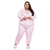 PIJAMA FEMININO PLUS SIZE DE FLEECE LISO BORDADO - loja online