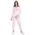 PIJAMA FEMININO DE FLEECE LISO BORDADO