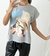 Remera amplia manga rebatible Mujer acuarella