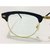 Armação unissex Clubmaster metal acetato preta e dourado - opticacarneiro