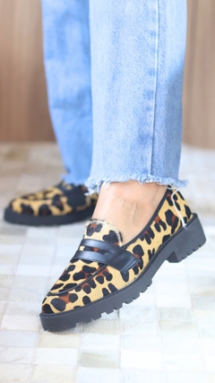 Mocassim Onça Animal Print - Villa Florence