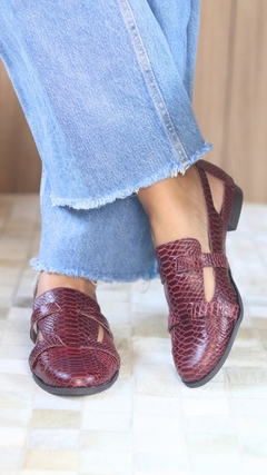 Sapatilha Oxford Mocassim Bordo - comprar online