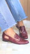 Sapatilha Oxford Mocassim Bordo