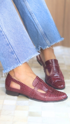 Sapatilha Oxford Mocassim Bordo