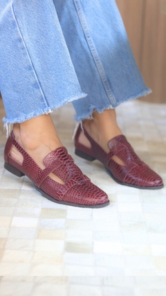Sapatilha Oxford Mocassim Bordo na internet