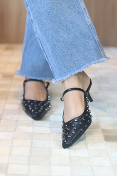 Mule Studs Prateados - loja online