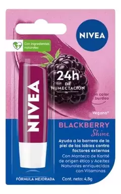 Protector Labial Humectante Nivea Blackberry Shine 4,8 Grs