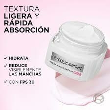 Crema Facial de Dia Loreal Glycolic Bright FPS 30 x 50ml en internet