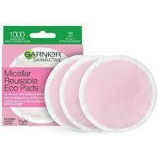 Garnier SkinActive Micellar Cleansing Eco Pads, Reusable, 3 Pack
