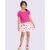 Conjunto Infantil Menina Alakazoo em Malha Saia Short com Estampa Cerejas Cor Laranja - comprar online