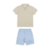 Conjunto Infantil Alakazoo Menino com Camisa Polo Bege System e Bermuda Azul