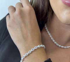 Pulseira riviera swarovski