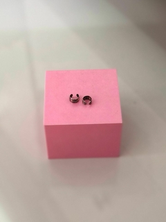 Par de piercing fake- prata envelhecida