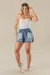 Shorts jeans cós alto - Azul Claro
