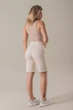 Bermuda Sarja Jorts Mom Feminina na internet