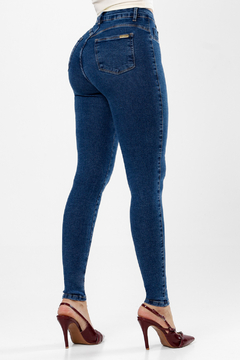 Calça jeans skinny - Azul Médio - loja online