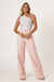Calça jeans wide leg - Rosa Claro - comprar online