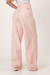 Calça jeans wide leg - Rosa Claro